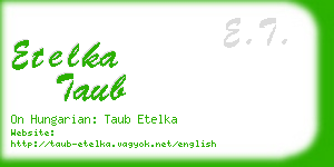 etelka taub business card